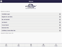 Tablet Screenshot of ex-militarycareers.com